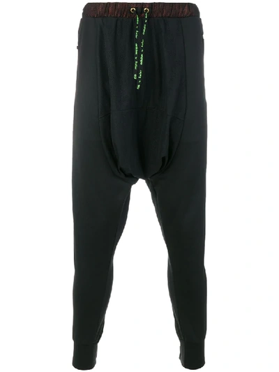 Adidas By Kolor Hybrid Jersey Performance Track Pants In Black
