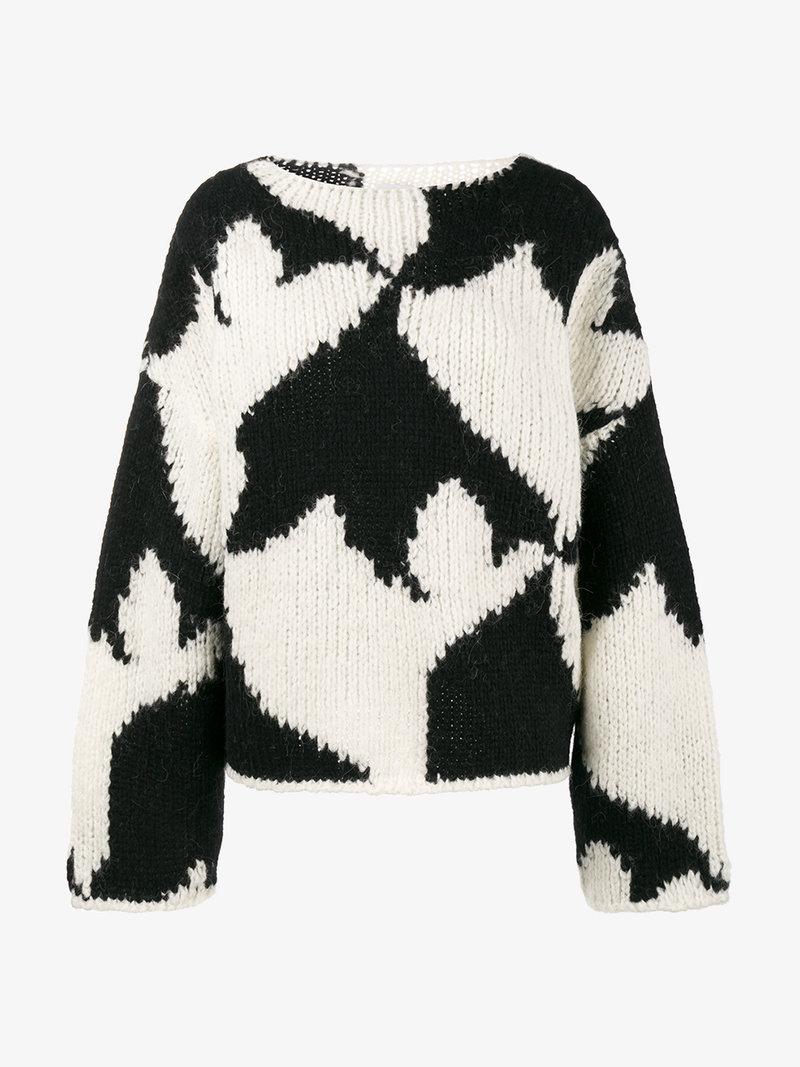 Dries Van Noten Tano Geometric Oversized Sweater | ModeSens