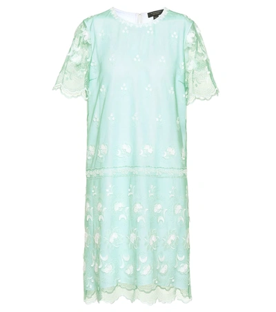 Burberry Embroidered Tulle T-shirt Dress In Green