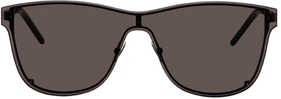 Saint Laurent Black Sl 51 Over Mask Sunglasses In 001 Black