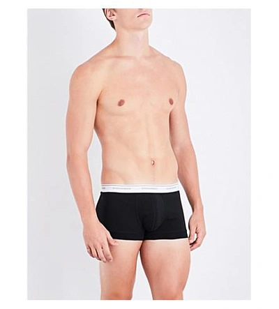 Dsquared2 Mountain-print Stretch-cotton Trunks In Blk