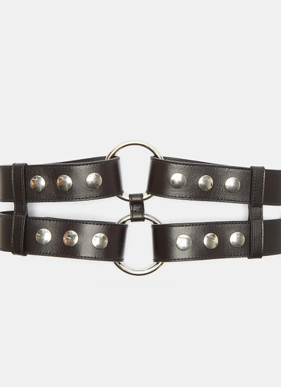 Alyx Double Bondage Snap Stud Belt In Black