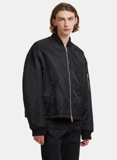 Raf Simons Oversized Any Way Out Bomber Jacket In Black