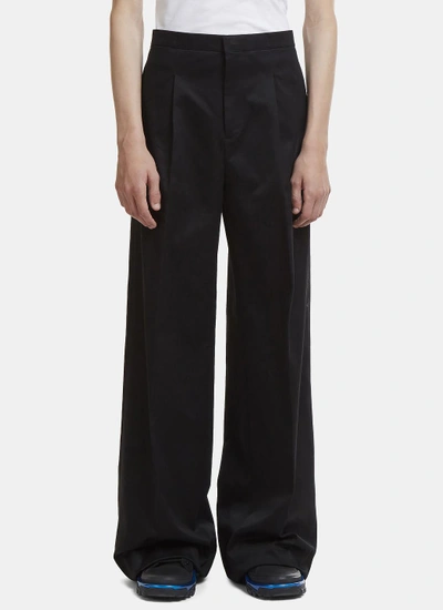 Raf Simons Wide Leg Chino In Black