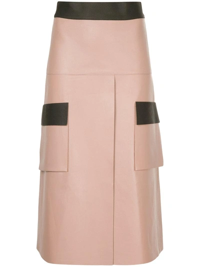 Dion Lee Two-tone Leather Skirt