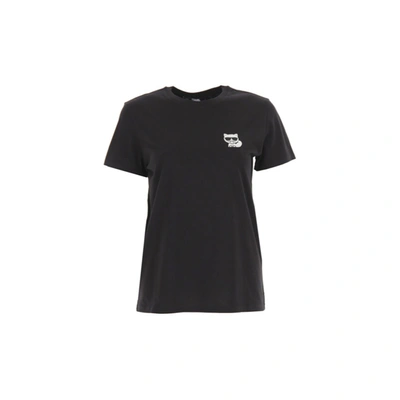T-shirt.it Karl Lagerfeld - K / Ikonik T-shirt With Pocket - White In Black