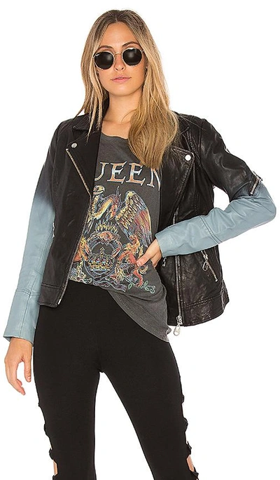 Doma Ombre Moto Jacket In Black