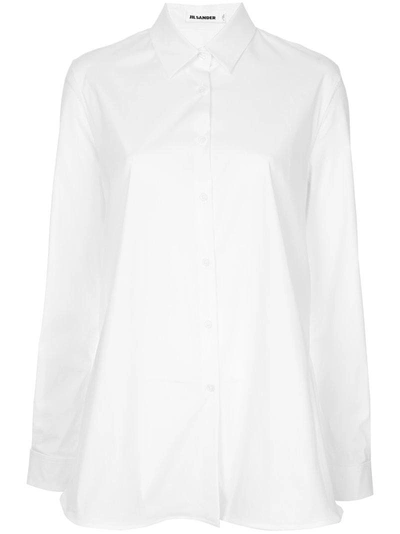 Jil Sander Long Sleeved Shirt In White