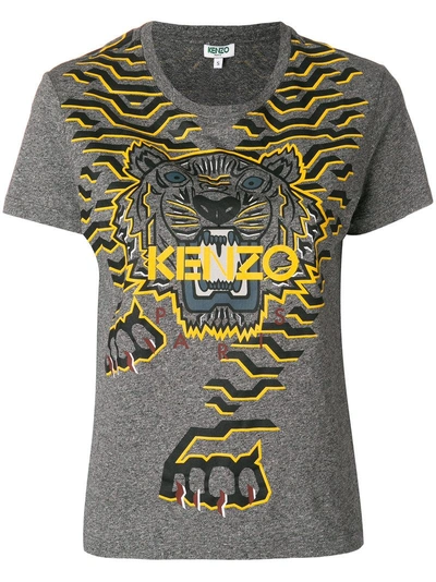 Kenzo Geo Tiger T-shirt In Grey ModeSens - Technical View