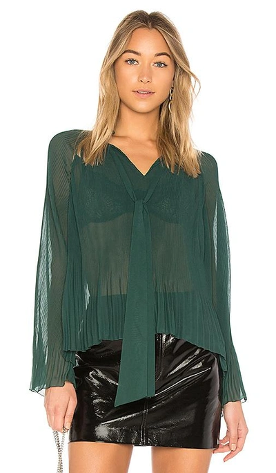 Derek Lam 10 Crosby Pleated Blouse In Green