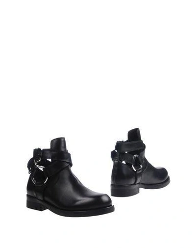 Diesel Black Gold Ankle Boots In Black