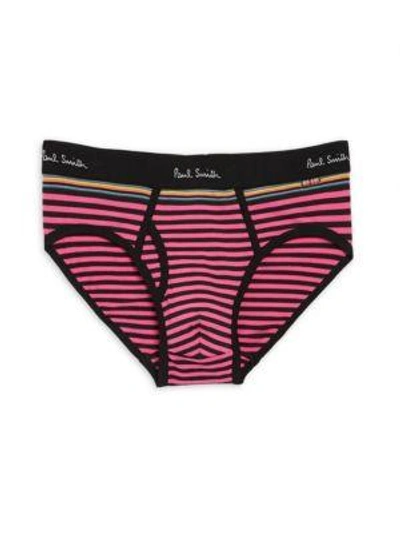 Paul Smith Stripe Brief In Pink