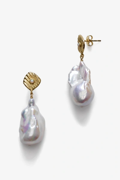 Anni Lu Gold-plated Jet-set Pearl Earrings