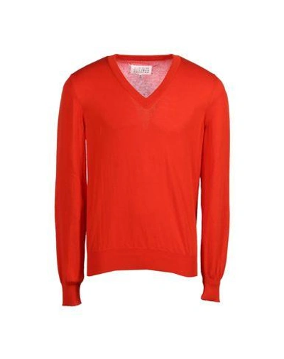 Maison Margiela Sweaters In Orange