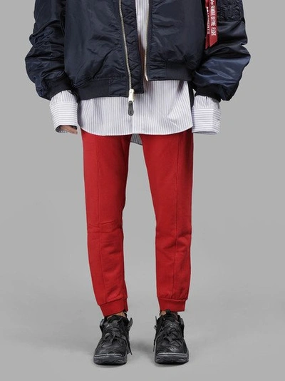 Vetements Men's Red Fitted Jogging Pants