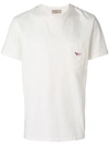 Maison Kitsuné Patch-pocket Cotton T-shirt In White