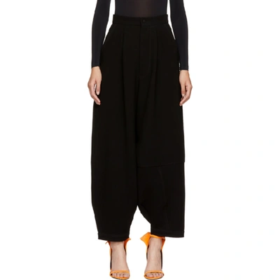 Loewe Balloon High Waisted Wool Trousers In Black