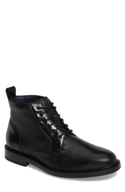 Cole Haan Men's Adams Grand Demiboot Leather Boots In Black Leather