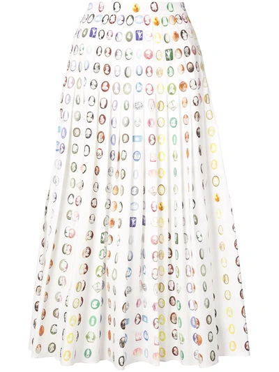 Rosie Assoulin Pleated Midi Skirt In Multi