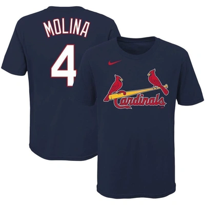 Youth Nike Yadier Molina Light Blue St. Louis Cardinals Player Name &  Number T-Shirt