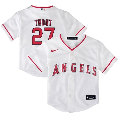 Nike Kids' Toddler  Mike Trout White Los Angeles Angels Home Replica Player Jersey