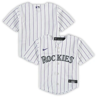 Nike Kids' Toddler  White Colorado Rockies Replica Team Jersey