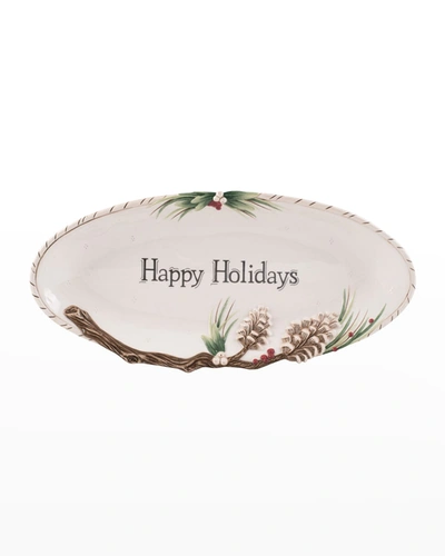 Lifetime Brands Forest Frost 18" Elongated Tray