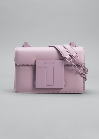 Tom Ford Small Calfskin Shoulder Bag In Lilac