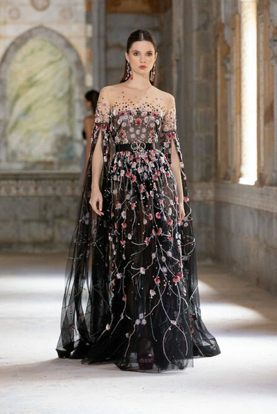 green emerald velvet dress LOOK 14  Georges Hobeika