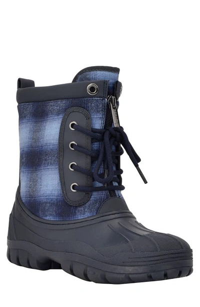 Tommy Hilfiger Ilhena Womens Lined Lace Up Winter & Snow Boots In Blue