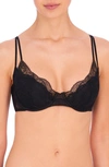 Natori Double Time Contour Underwire Bra (32d) In Black/dk Grey