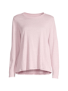 Eileen Fisher Long-sleeve Linen T-shirt In Sacht