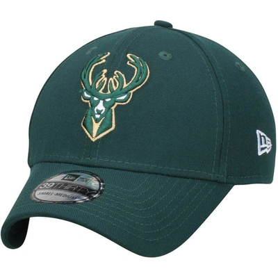 New Era Green Milwaukee Bucks Team Classic 39thirty Flex Hat In Hunter Green
