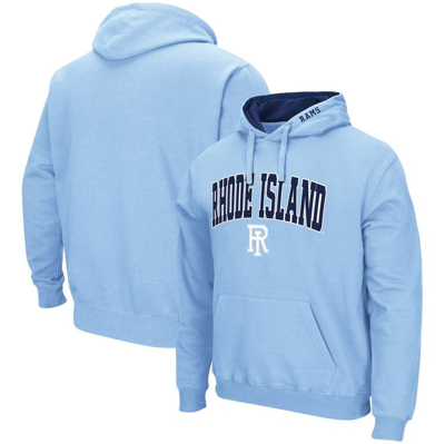 Colosseum Men's Light Blue Rhode Island Rams Arch And Logo Pullover Hoodie