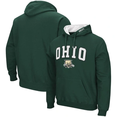 Colosseum Men's Green Ohio Bobcats Arch And Logo Pullover Hoodie