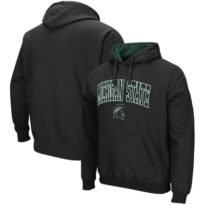 Colosseum Men's Black Michigan State Spartans Arch Logo 3.0 Pullover Hoodie