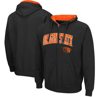 Colosseum Men's Black Oregon State Beavers Arch Logo 3.0 Full-zip Hoodie