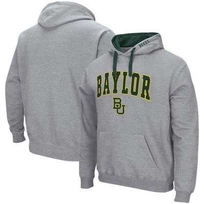 Colosseum Men's Heathered Gray Baylor Bears Arch Logo 3.0 Pullover Hoodie