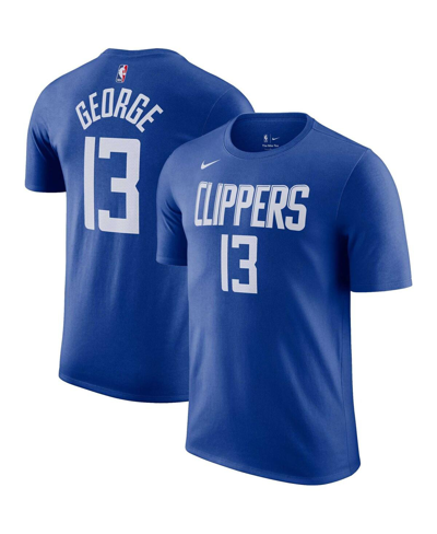 Nike Men's Paul George Royal La Clippers Diamond Icon Name Number T-shirt