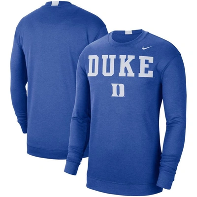 Nike Men's Royal Duke Blue Devils 2021/22 Basketball Team Spotlight Performance Long Sleeve T-shirt
