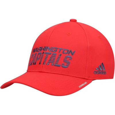 Adidas Originals Adidas Red Washington Capitals 2021 Locker Room Aeroready Flex Hat