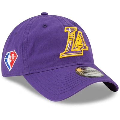 New Era Men's Purple Los Angeles Lakers 2021 Nba Draft 9twenty Adjustable Hat