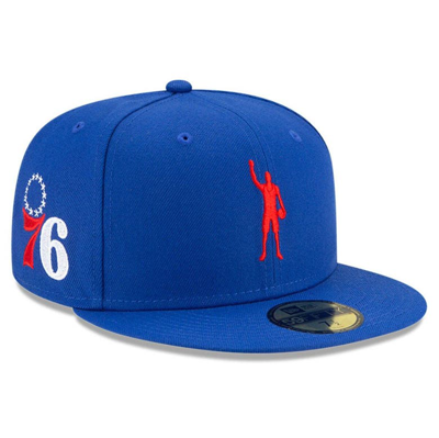 New Era Men's X Compound Royal Philadelphia 76ers Play For Change Otc 59fifty Fitted Hat