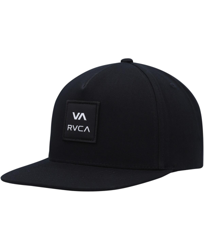 Rvca Men's Black Square Snapback Hat