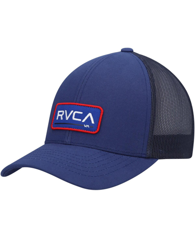 Rvca Men's Navy Logo Ticket Trucker Iii Snapback Hat