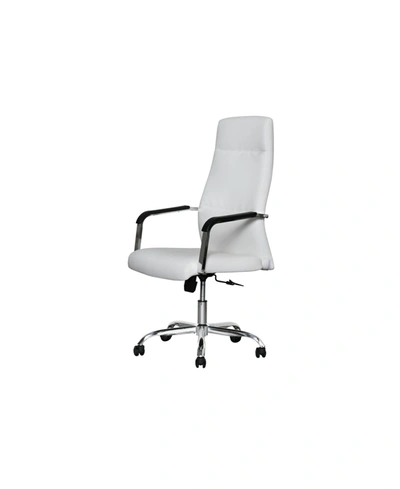 Abbyson Living Pella Adjustable High Back Office Chair In White