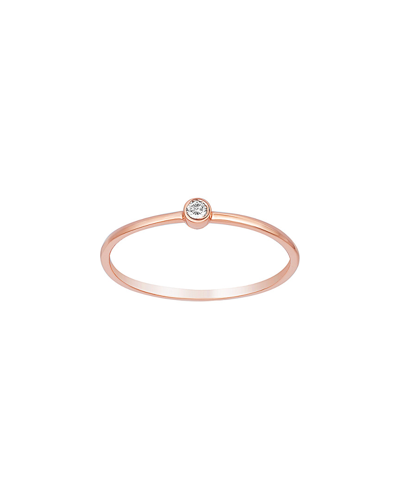 Ariana Rabbani Single Diamond Rose Gold Ring