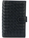 Bottega Veneta Intrecciato Weave Continental Wallet In Black