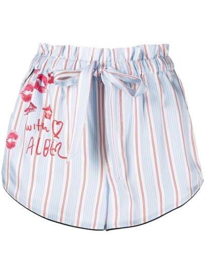 Az Factory Kisses From Az Pyjama Shorts In Blue