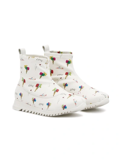 Giuseppe Junior Kids' Frosty Jr Ankle Boots In White